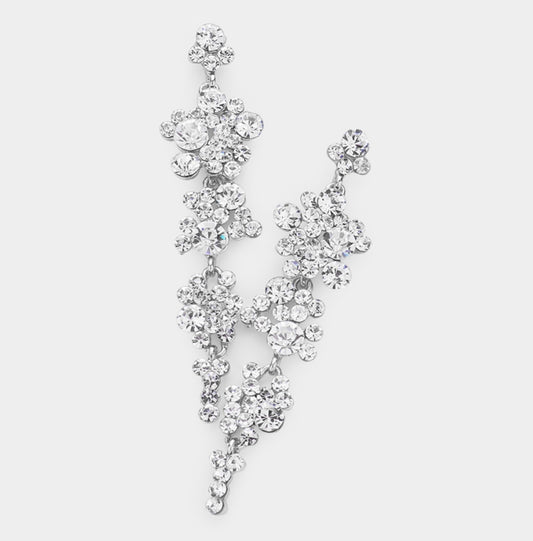 Bubble Stone Cluster Earrings