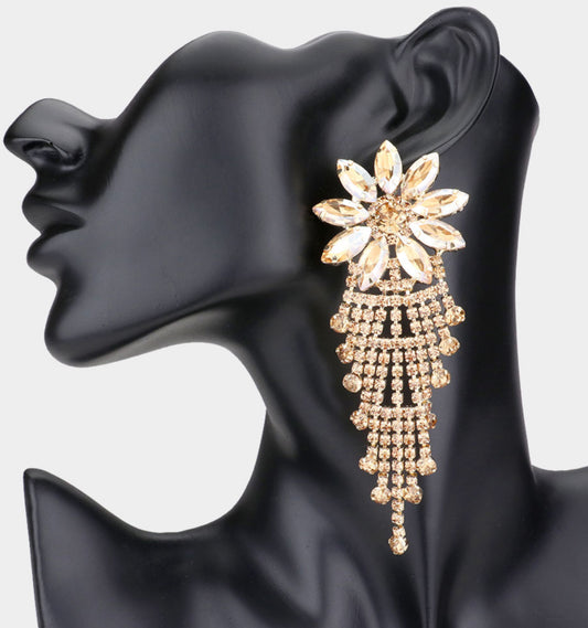 Flower Rhinestone Earring