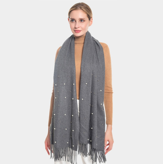 Pearl Embellished Scarf