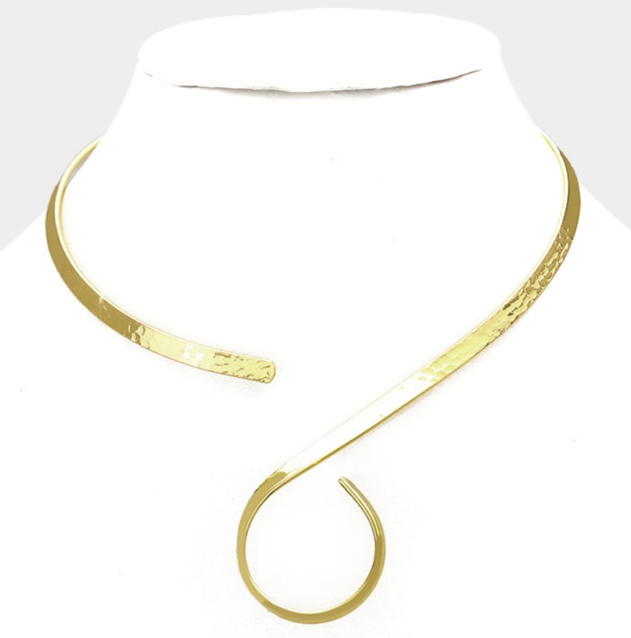 Gold Open Choker Necklace