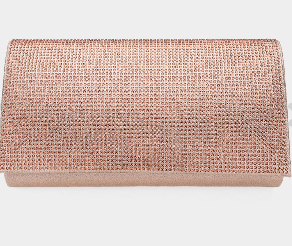 Rose Gold Shimmery Evening Bag