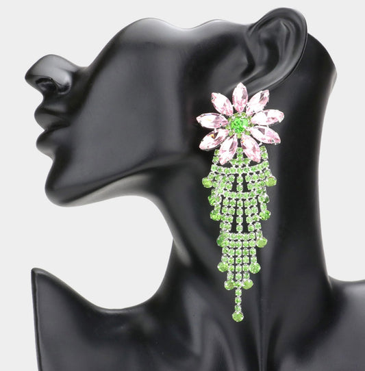 Flower Rhinestone Earring