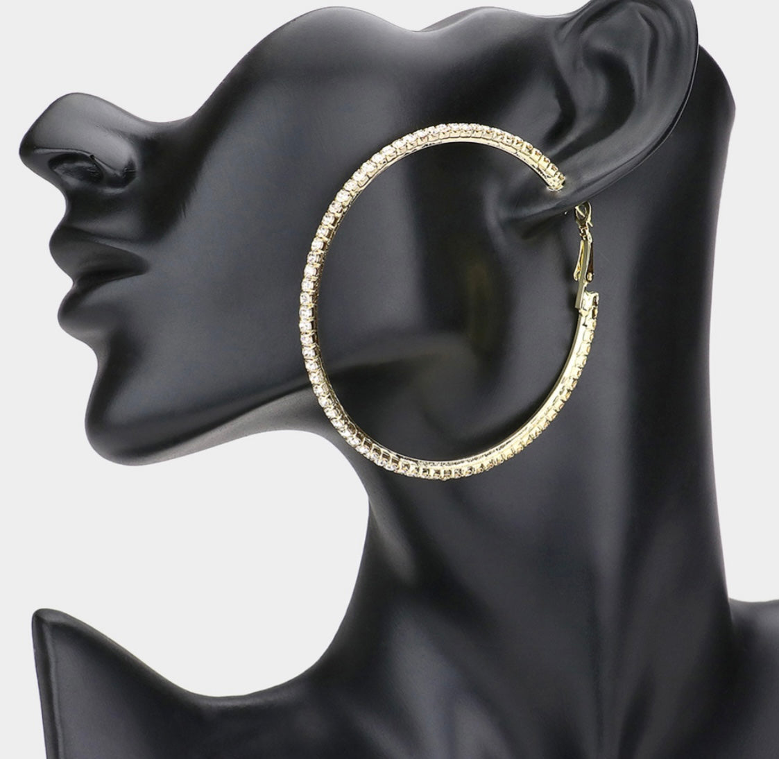 Gold Rhinestone Hoop