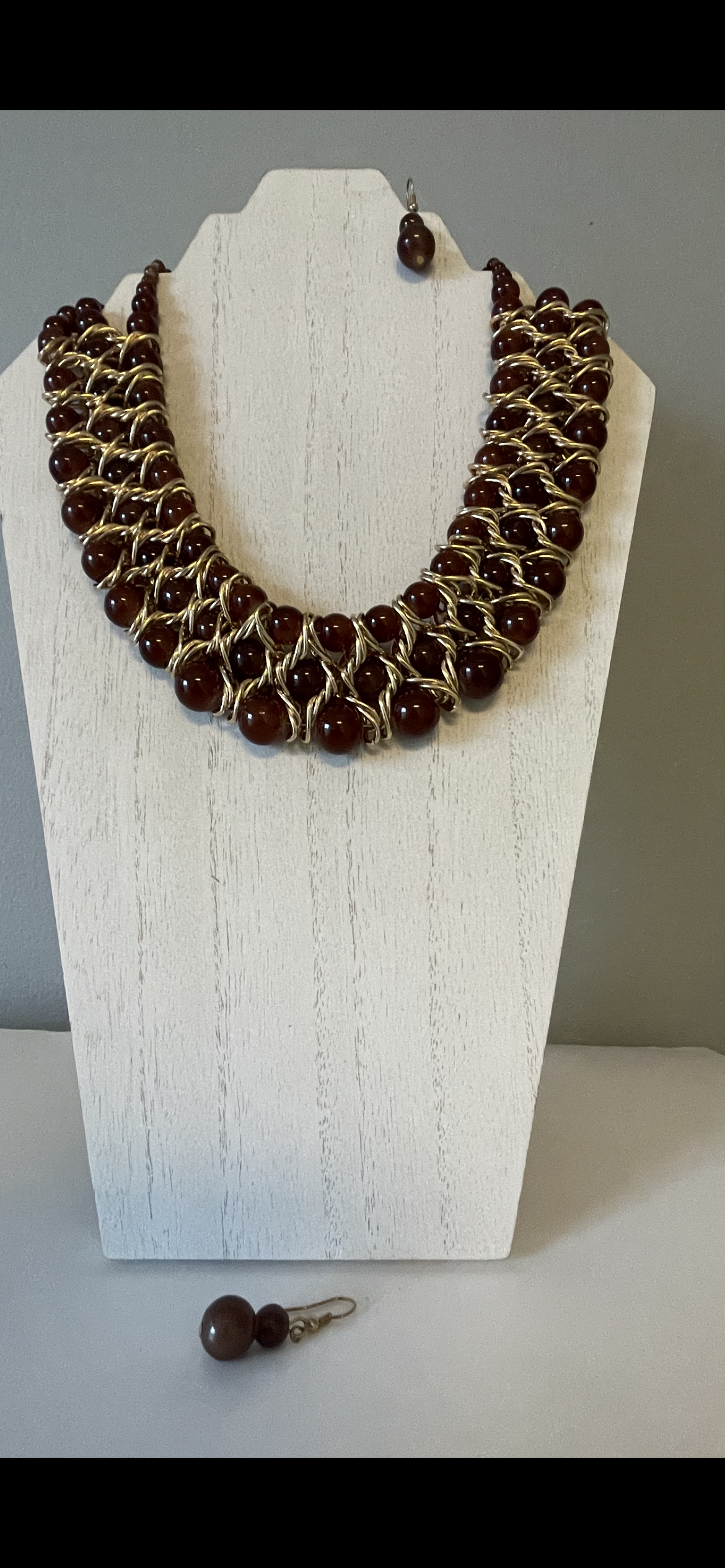 Brown, Gold & Bold Necklace