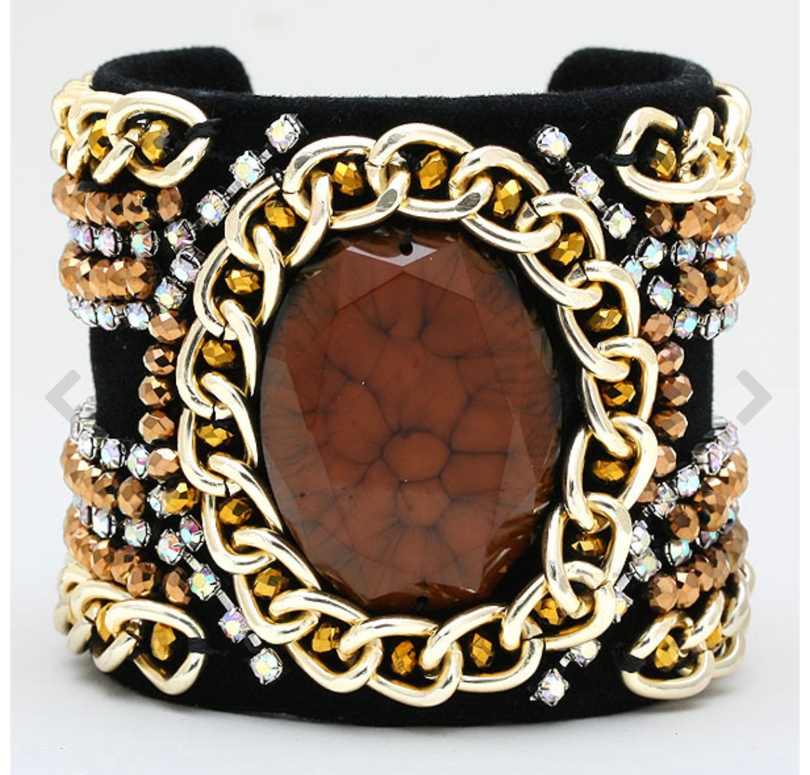 Bold Beaded Cuff Bracelet